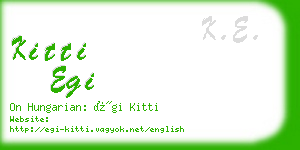 kitti egi business card